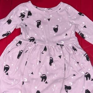 Cat & Jack Lavender Nightgown with Cat and Moon Design